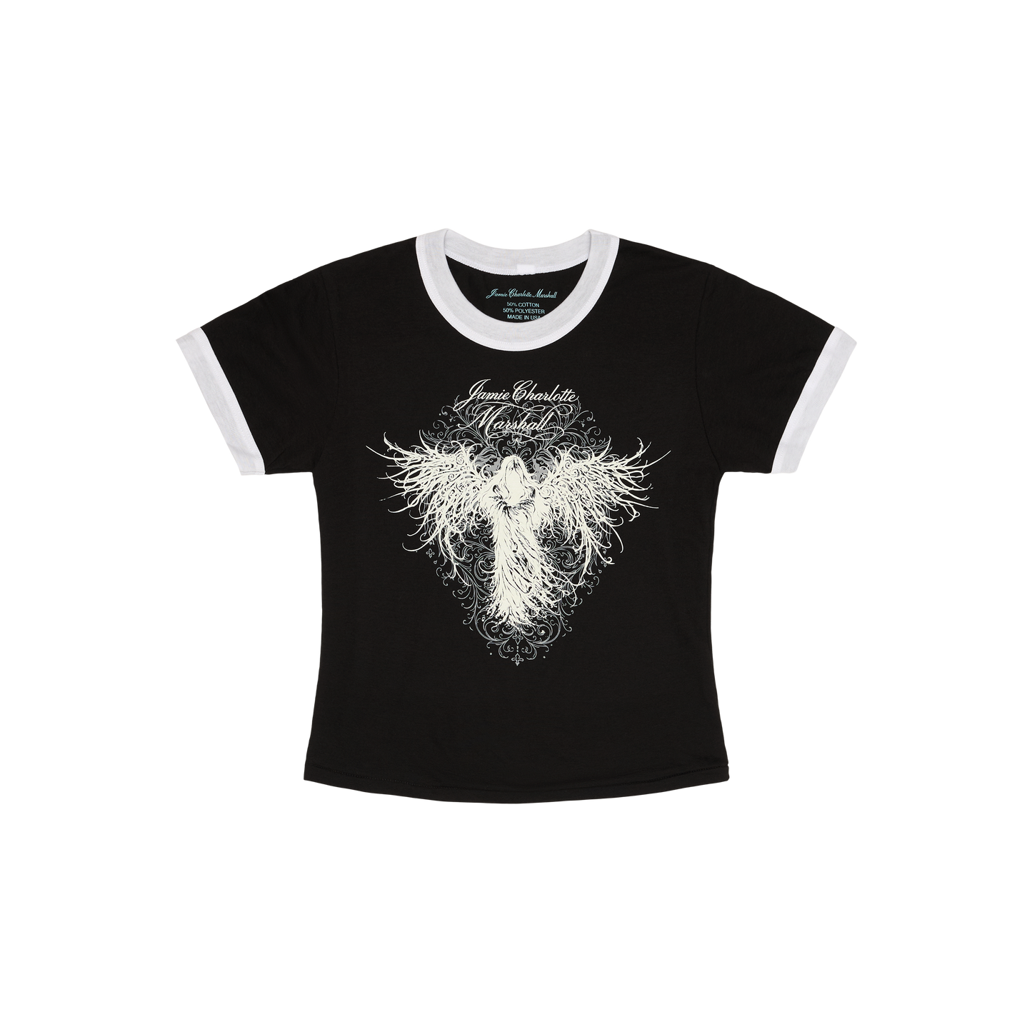 Angel Logo Baby Rib Tee Black UK