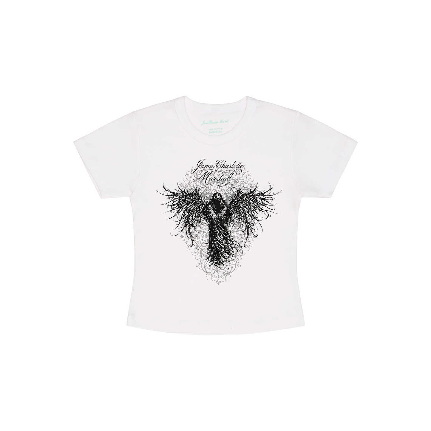 Angel Logo Baby Rib Tee White UK